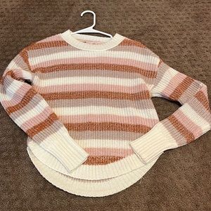 Pink striped sweater